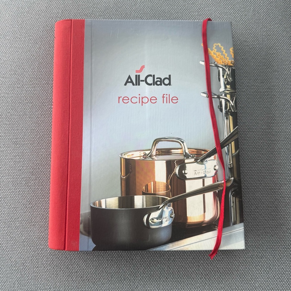 All-Clad Red Recipe File - Organized Kitchen Cookbook Binder